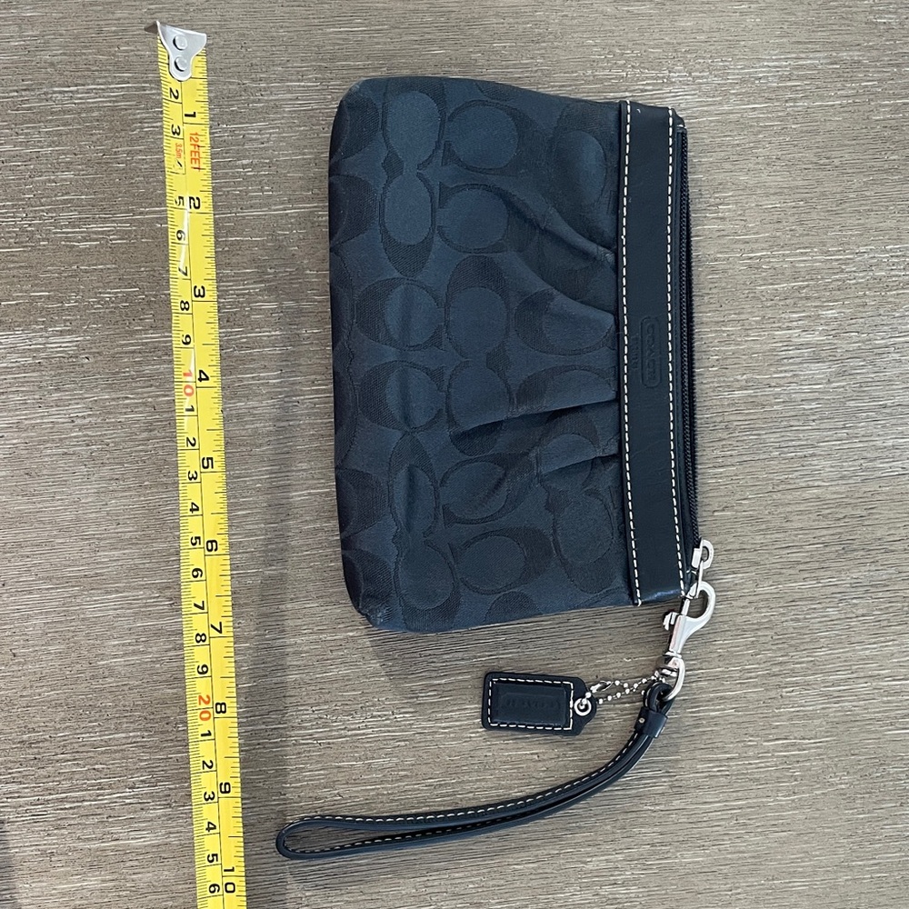 Coach black wristlet